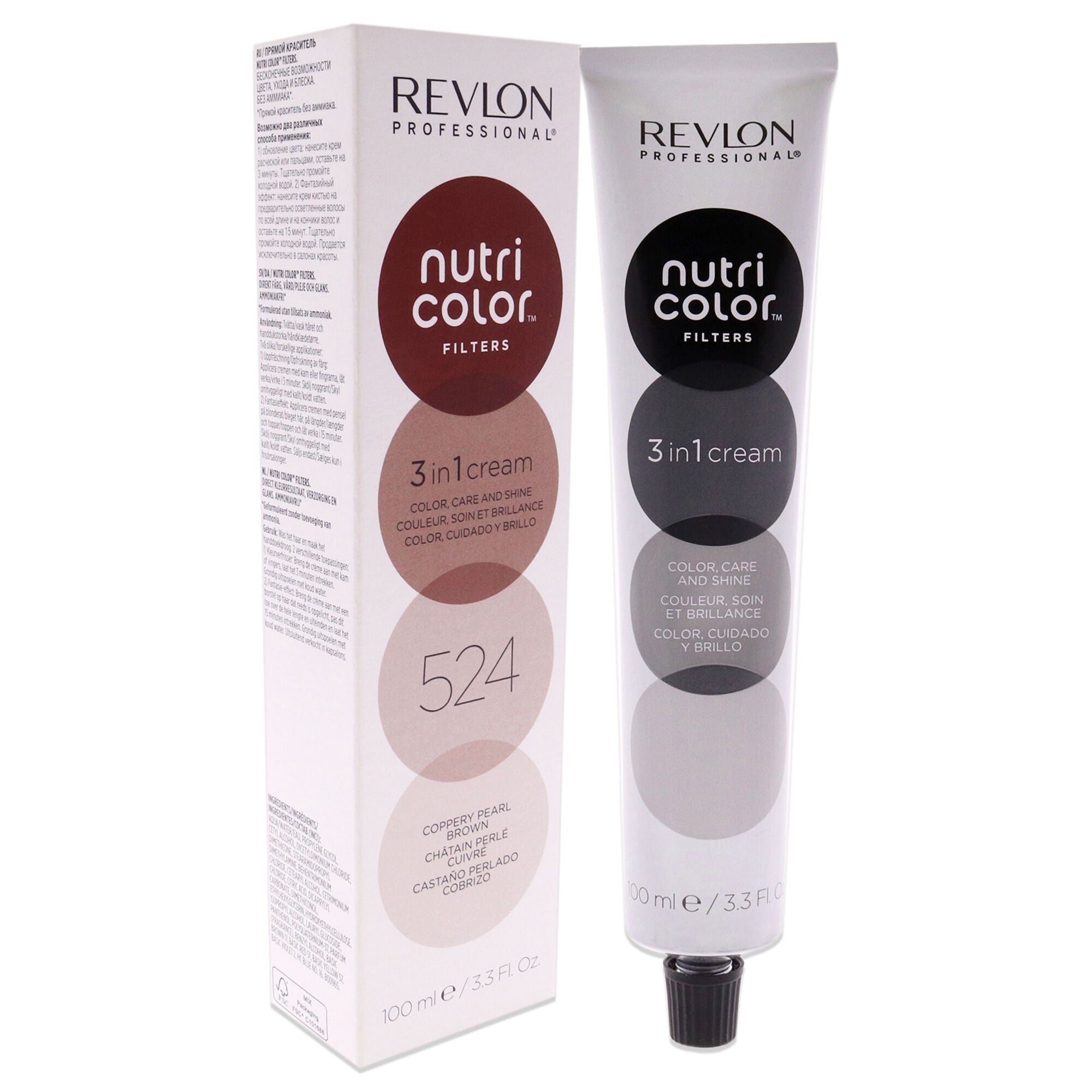 Nutri Color Cream - 524 Copper Pearl Brown by Revlon for Unisex - 3.3 oz Hair Color, See Description, alternate image number 1