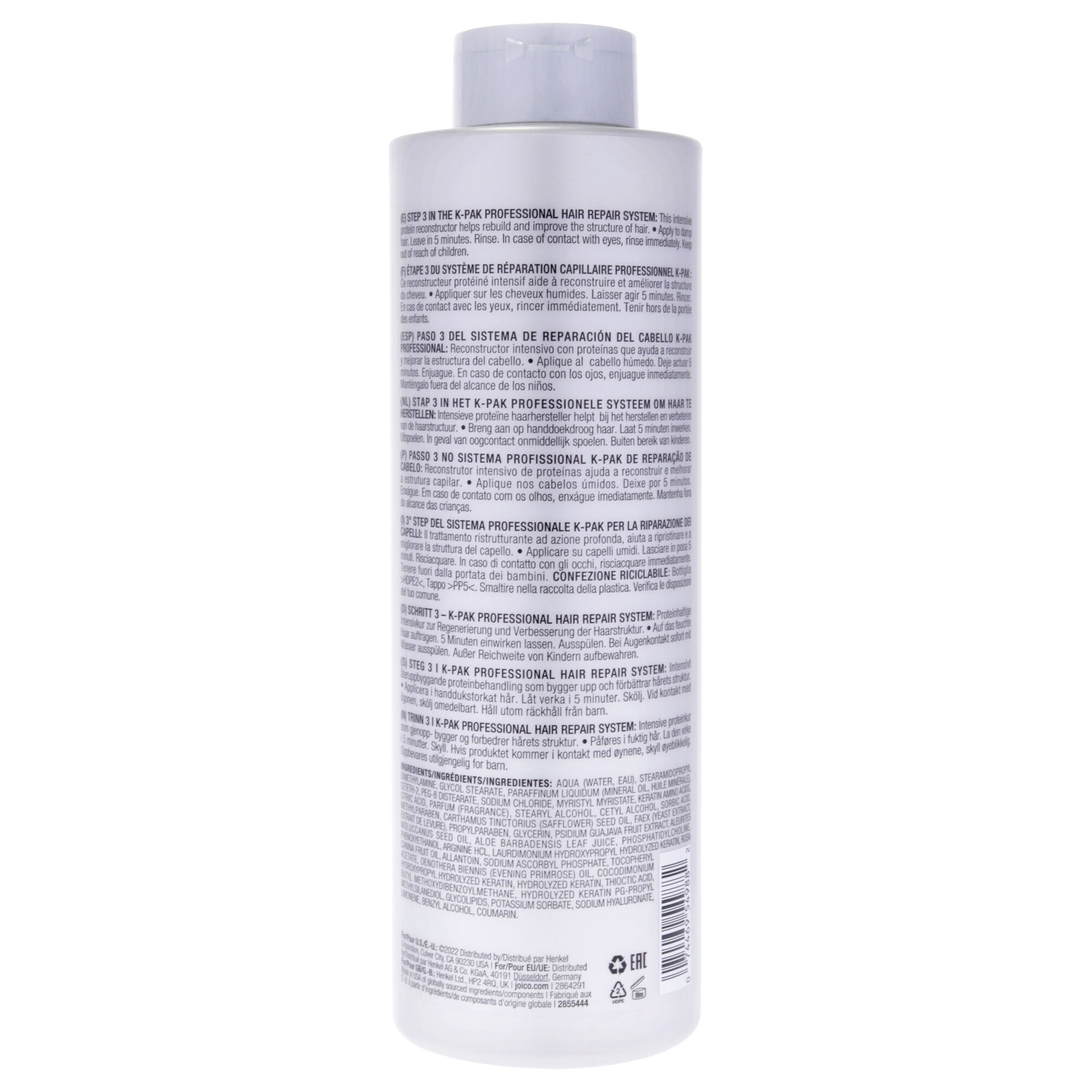 K-Pak Reconstruct Deep Penetrating Treatment by Joico for Unisex - 33.8 oz Treatment, See Description, alternate image number 2