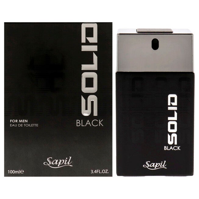Solid Black by Sapil for Men - 3.4 oz EDT Spray, See Description, hi-res image number 0