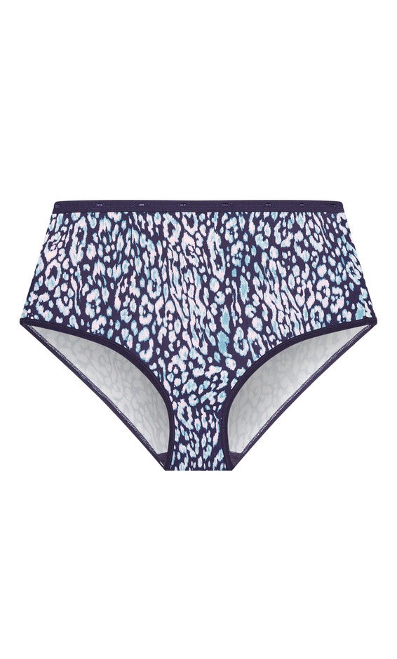 Microfiber Print Full Brief - navy, , alternate image number 2