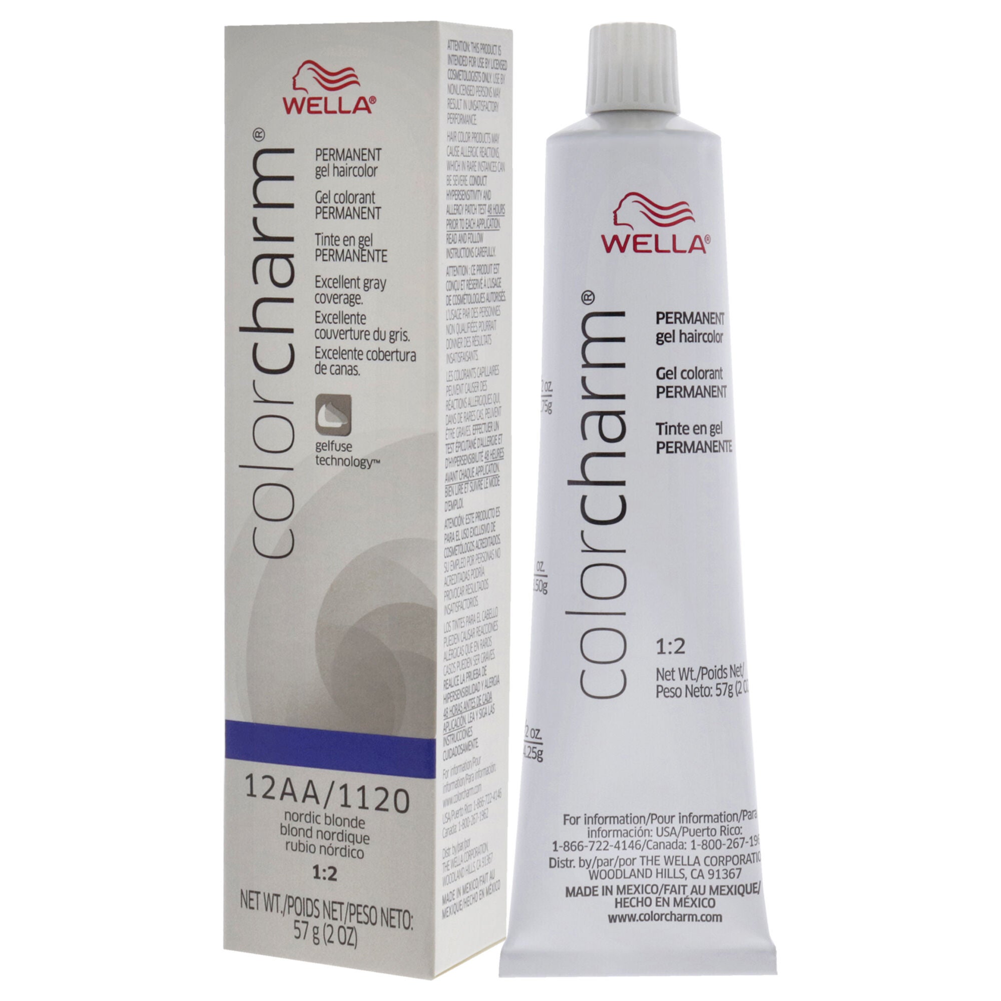 Color Charm Permanent Hair Color Gel - 12AA 1120 Nordic Blonde by Wella for Unisex - 2 oz Hair Color, , alternate image number 7