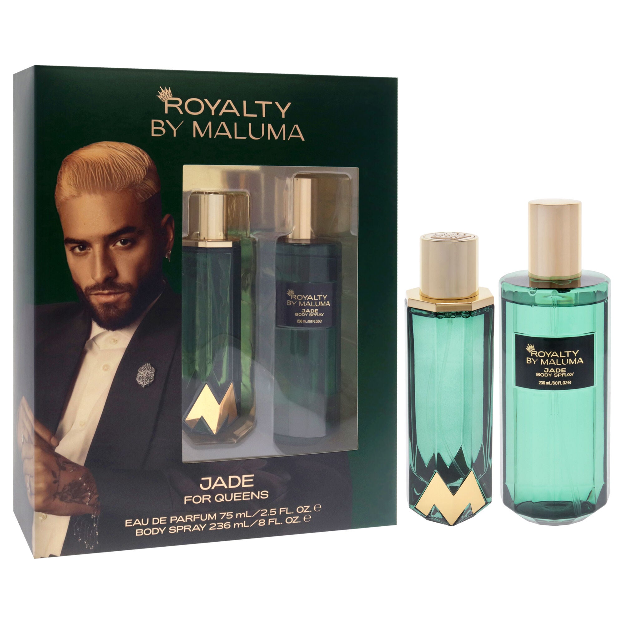 Jade by Royalty By Maluma for Women - 2 Pc Gift Set 2.5oz EDP Spray, 8oz Body Spray, See Description, alternate image number 1