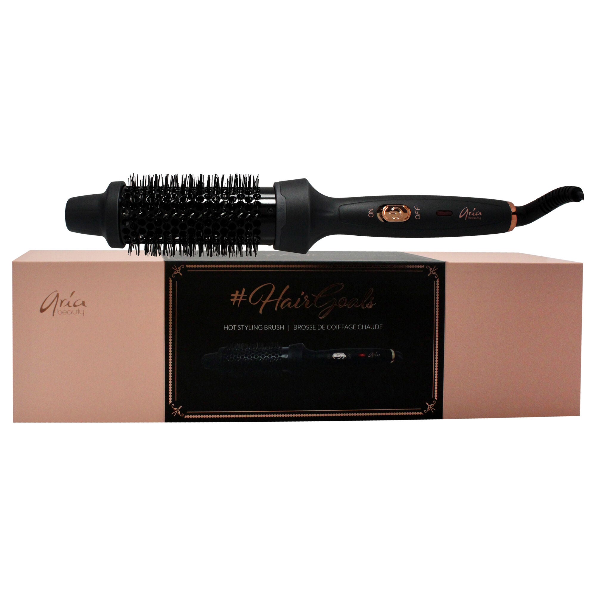 Hairgoals Hot Styling Brush - Black by Aria Beauty for Women - 1.5 Inch Brush, See Description, alternate image number 1
