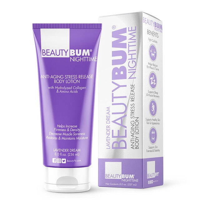BeautyBum NightTime Anti-Aging Stress Release Body Lotion - Lavender Dream by BeautyFit for Women - 8 oz Body Lotion, See Description, alternate image number 1