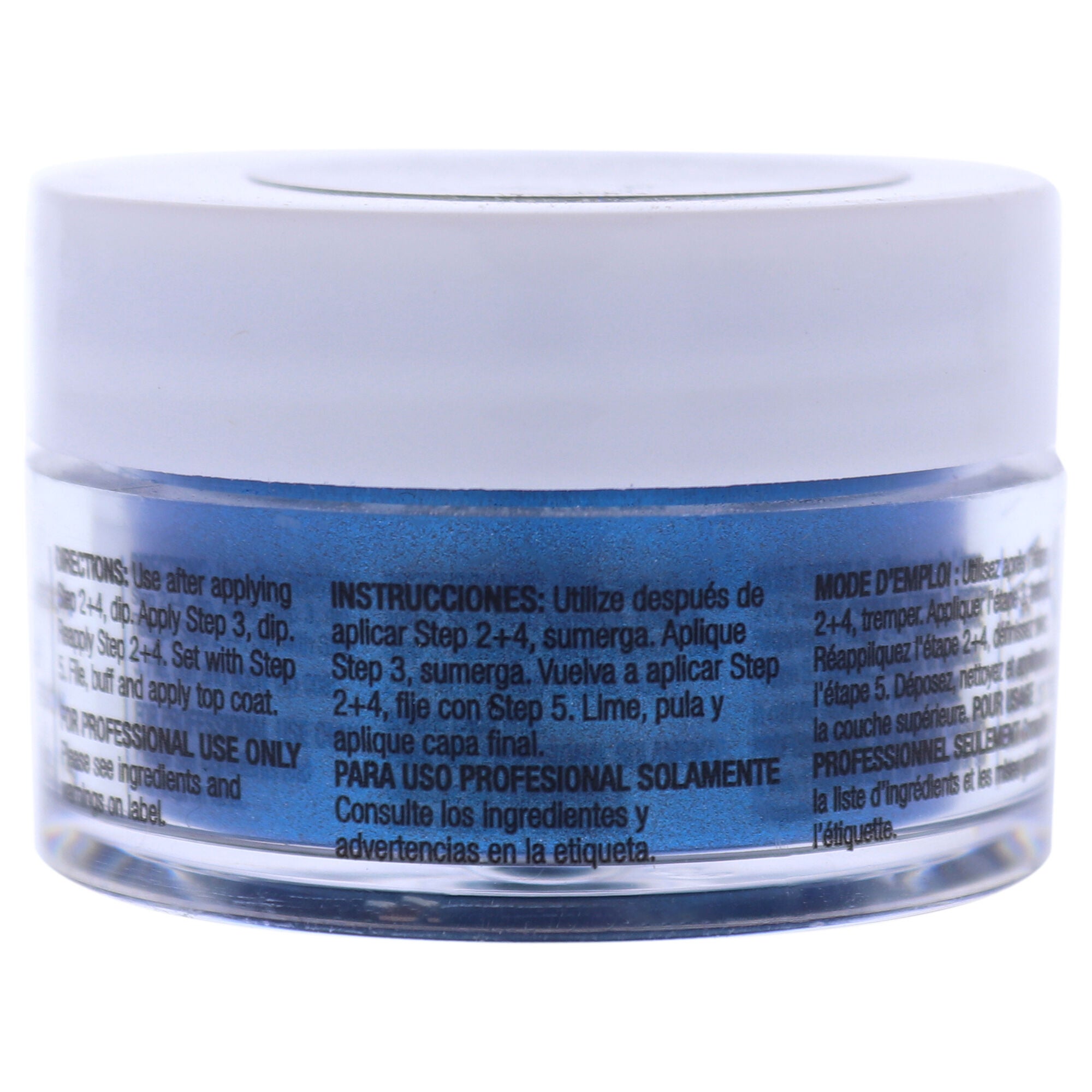 Pro Powder Polish Nail Colour Dip System - Deep Blue with Blue Mica by Cuccio Colour for Women - 0.5 oz Nail Powder, See Description, alternate image number 1