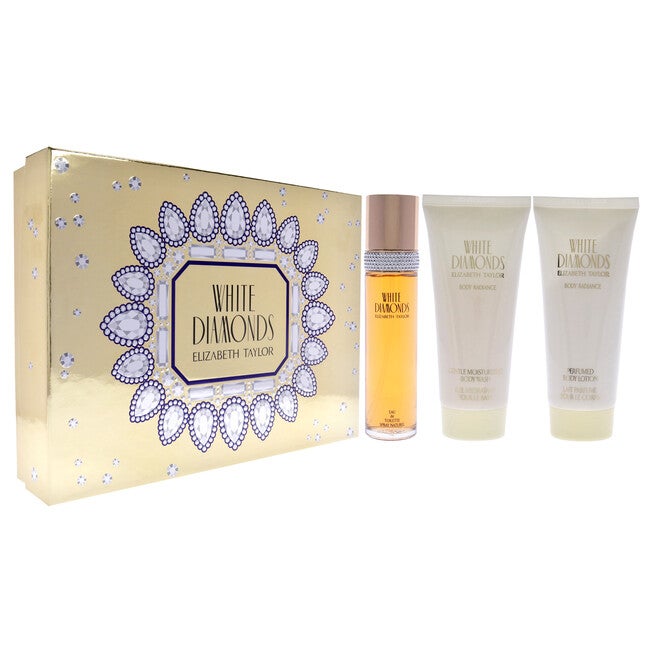 White Diamonds by Elizabeth Taylor for Women - 3 Pc Gift Set 3.3oz EDT Spray, 3.3oz Body Lotion, 3.3oz Body Wash, See Description, alternate image number 2