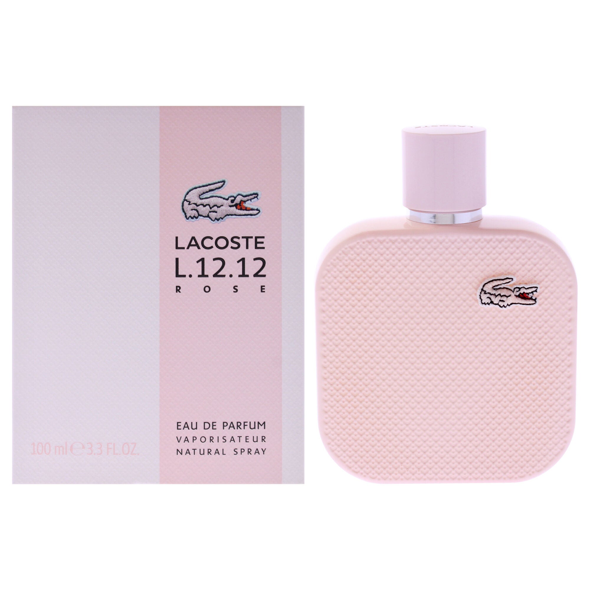 Lacoste Eau De L.12.12 Rose by Lacoste for Women - 3.3 oz EDP Spray, Clear, hi-res image number 0