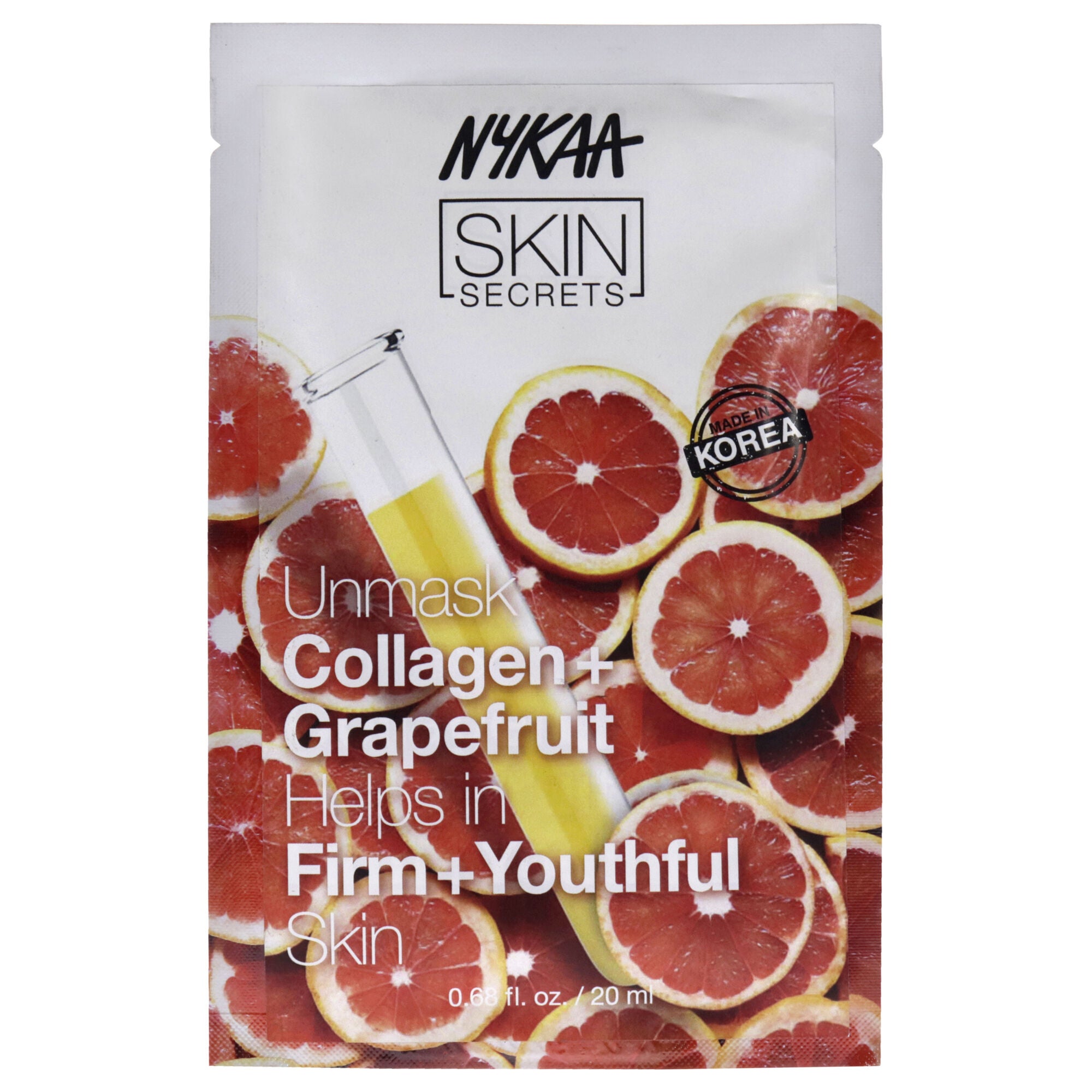 Skin Secrets Sheet Mask - Collagen and Grapefruit by Nykaa Naturals for Women - 1 Pc Mask, See Description, hi-res image number 0