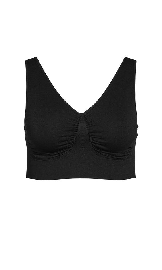 Seamless Wire Free Bra - black, , alternate image number null