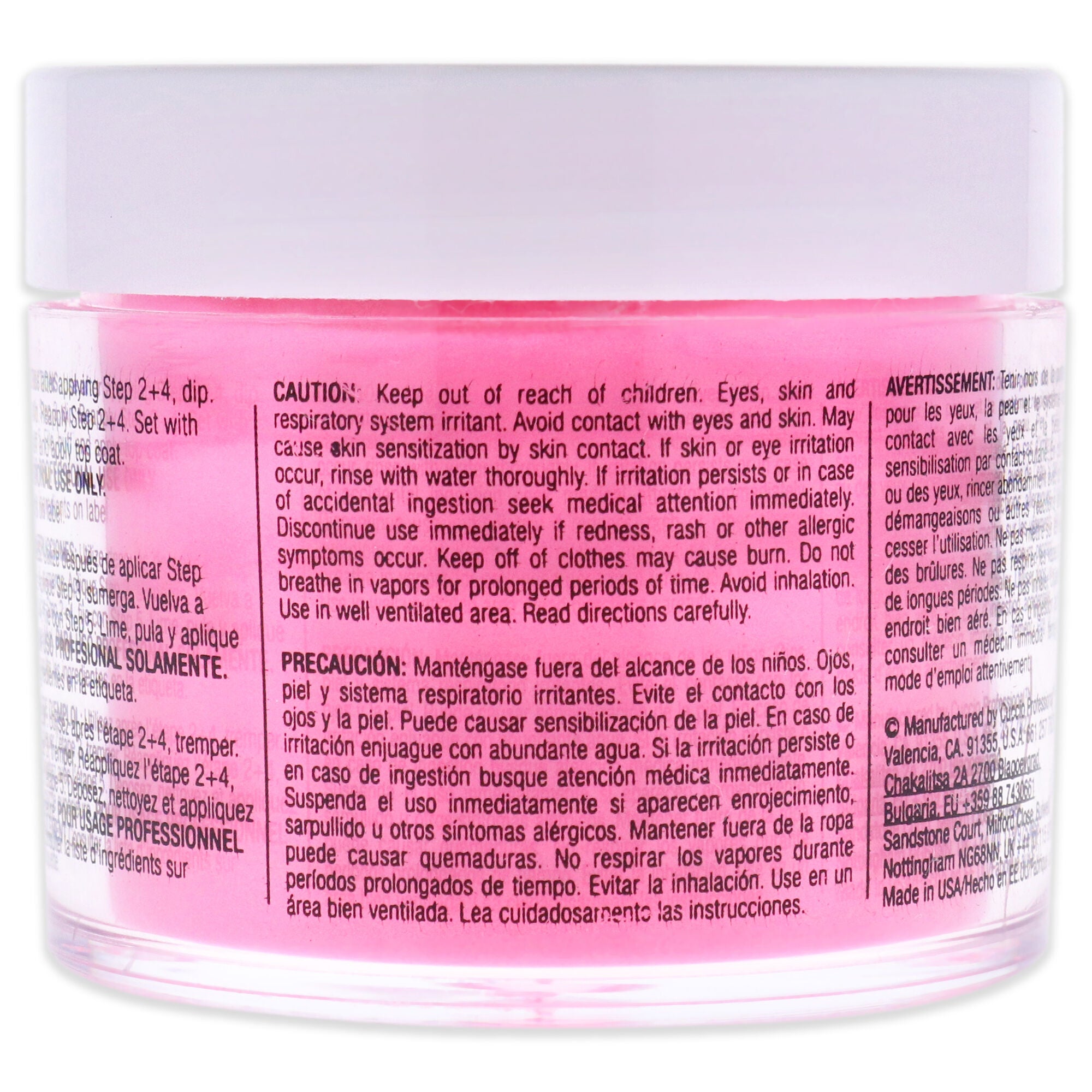 Pro Powder Polish Nail Colour Dip System - Pretty Awesome by Cuccio Colour for Women - 1.6 oz Nail Powder, Pink, alternate image number 1