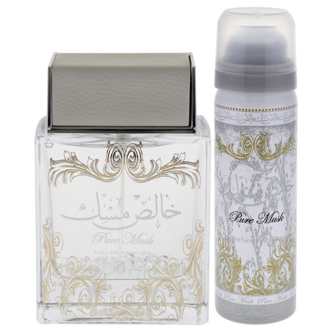 Pure Musk by Lattafa for Men - 2 Pc Gift Set 3.4oz EDP Spray, 1.7oz Perfumed Spray, See Description, alternate image number 4