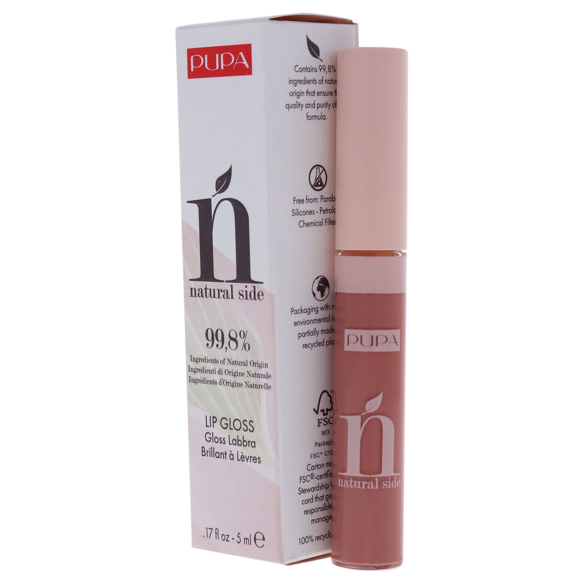 Natural Side Lip Gloss - 002 Majestic Nude by Pupa Milano for Women - 0.17 oz Lip Gloss, , alternate image number 7