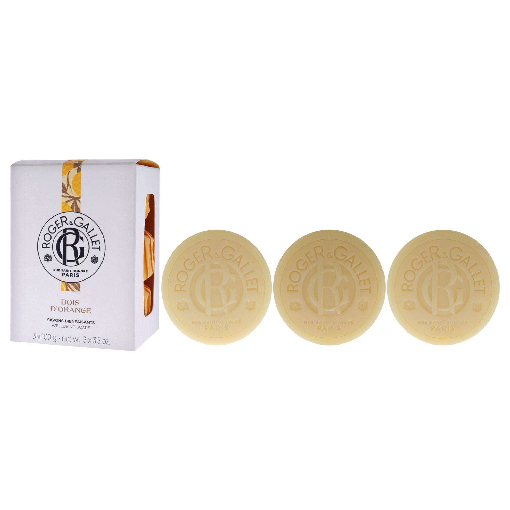 Wellbeing Soap Set - Orange Wood by Roger & Gallet for Unisex - 3 x 3.5 oz Soap, , alternate image number 7
