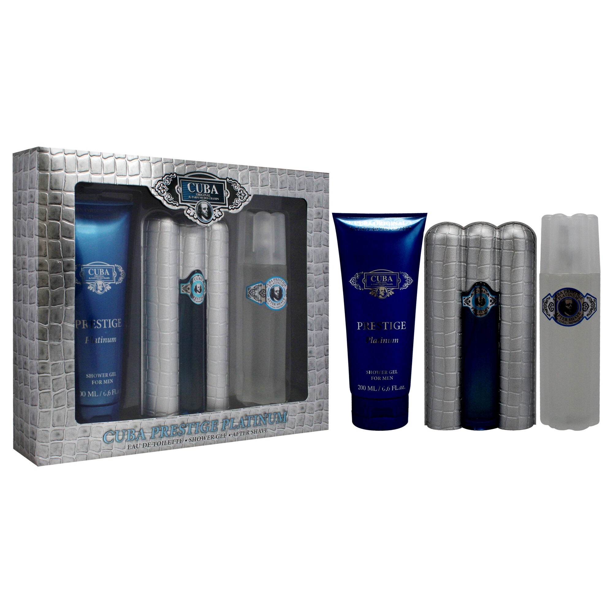 Cuba Prestige Platinum by Cuba for Men - 3 Pc Gift Set 3oz EDT Spray, 6.7oz Shower Gel, 3.3oz After Shave, , alternate image number 6