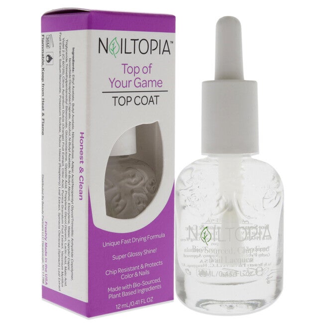 Bio-Sourced Chip Free Top Coat - Top Of Your Game by Nailtopia for Women - 0.41 oz Nail Polish, , alternate image number 6