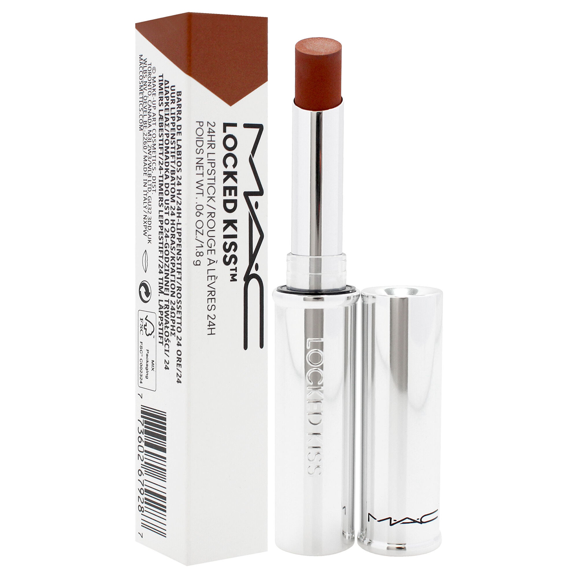 Locked Kiss 24 Hr Lipstick - 85 Poncy by MAC for Women - 0.06 oz Lipstick, Brown, alternate image number 1