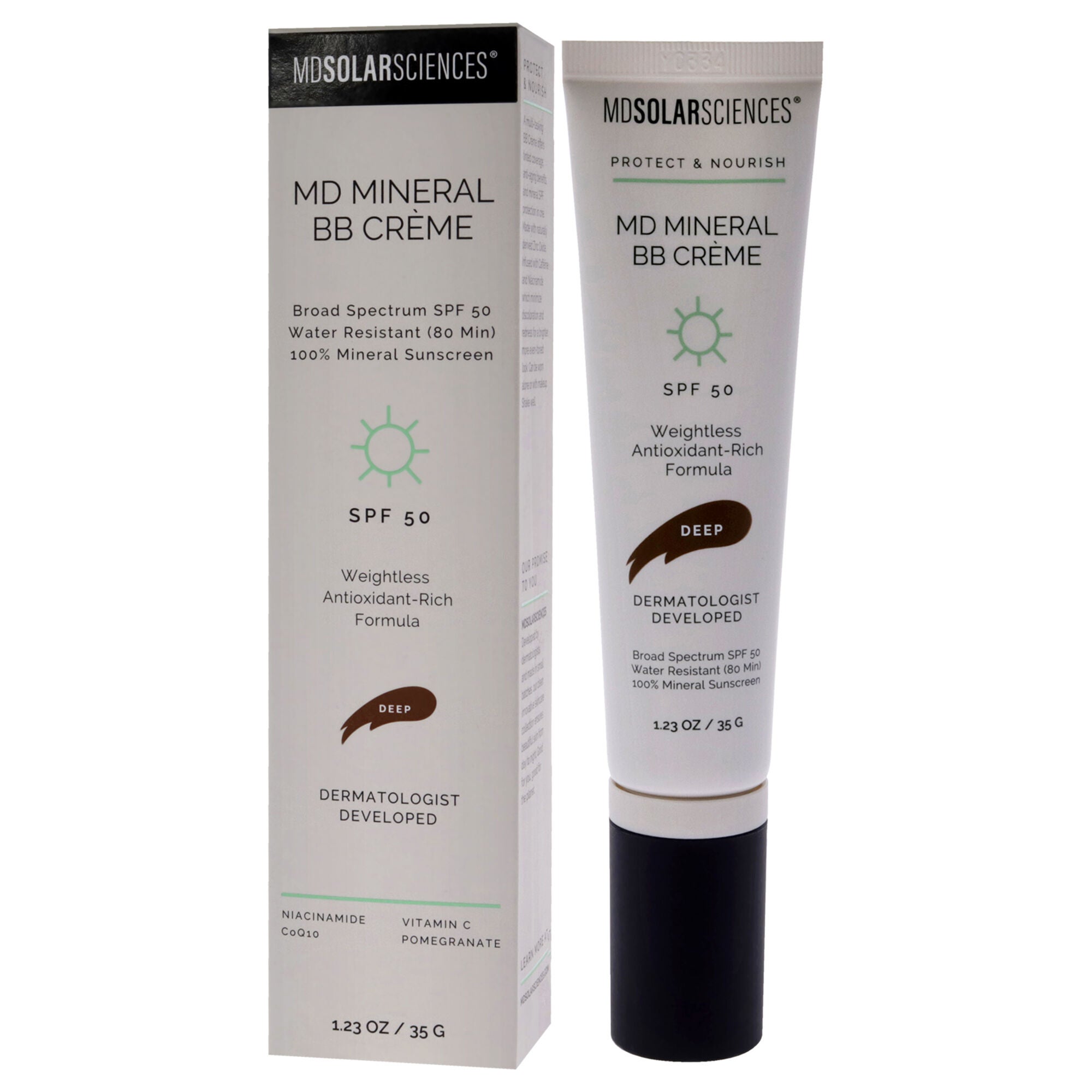 MD Mineral BB Cream SPF 50 - Deep by MDSolarSciences for Women - 1.23 oz Makeup, See Description, alternate image number 3