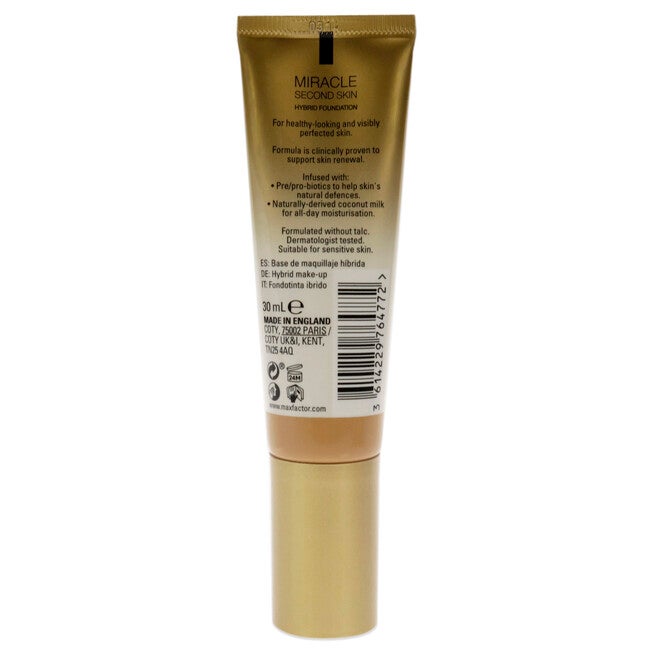 Miracle Second Skin Foundation SPF 20 - 08 Medium Tan by Max Factor for Women - 1.01 oz Foundation, NA, alternate image number null
