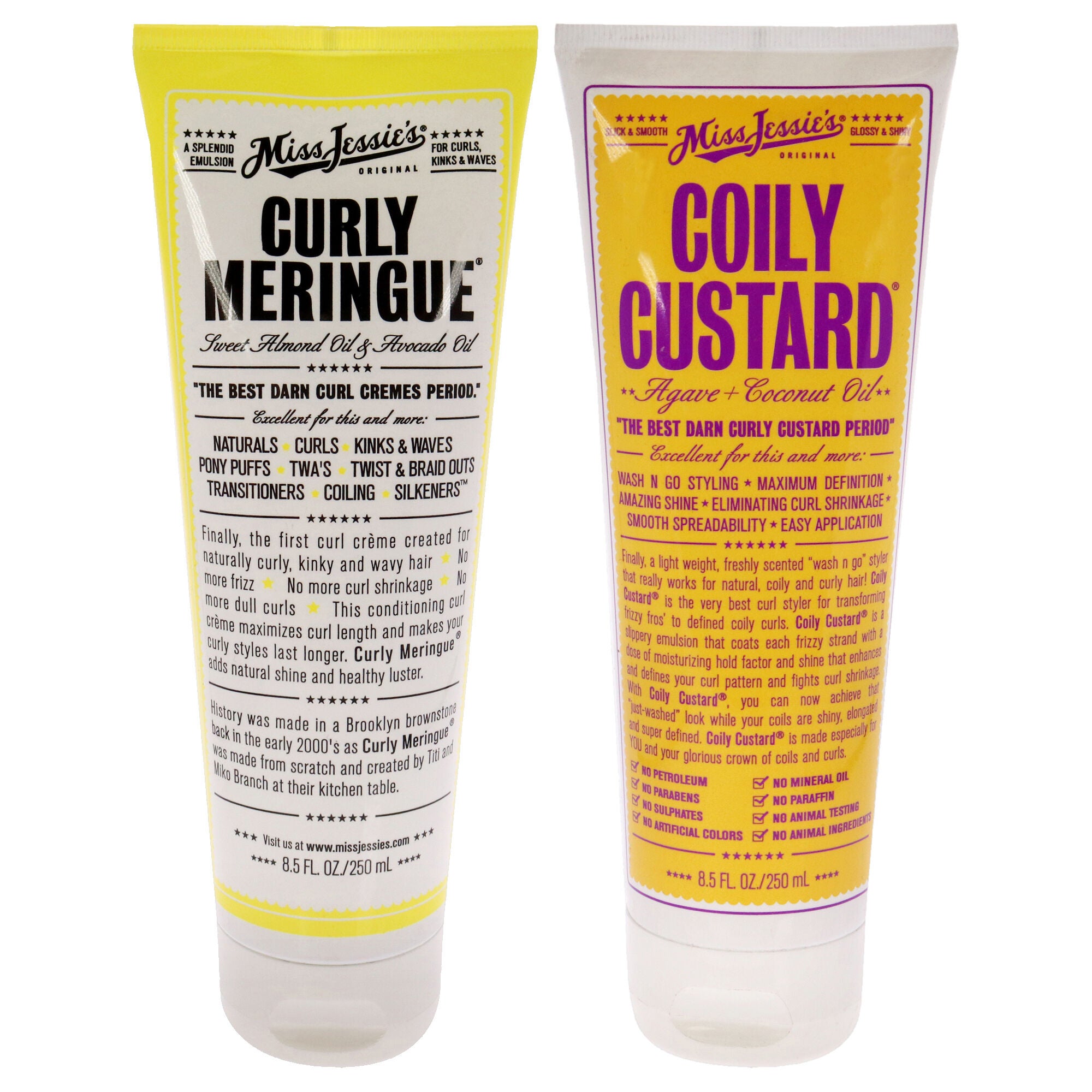 Coily Custard and Curly Meringue Kit by Miss Jessies for Unisex - 2 Pc Kit 8.5oz Emulsion, 8.5oz Cream, See Description, hi-res image number 0