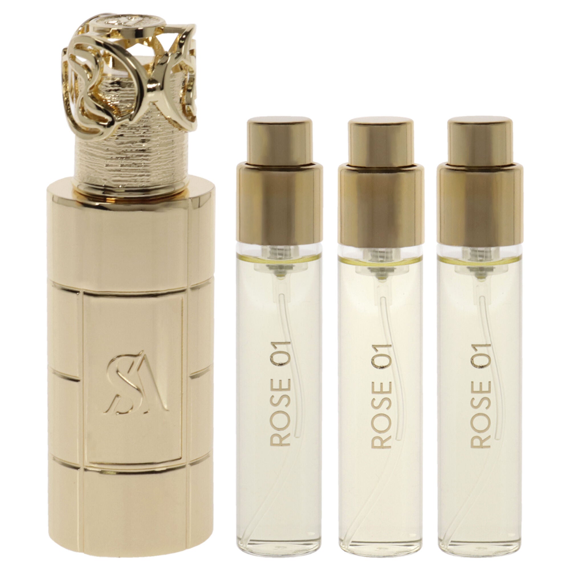 Rose 01 by Swiss Arabian for Unisex - 4 Pc Mini Gift Set 3 x 10ml Perfume Spray, 1 Metal Case, , alternate image number 5