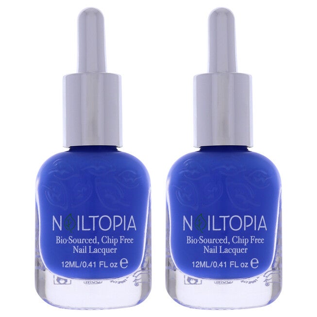 Bio-Sourced Chip Free Nail Lacquer - Indigo To Ibiza by Nailtopia for Women - 0.41 oz Nail Polish - Pack of 2, See Description, hi-res image number 0