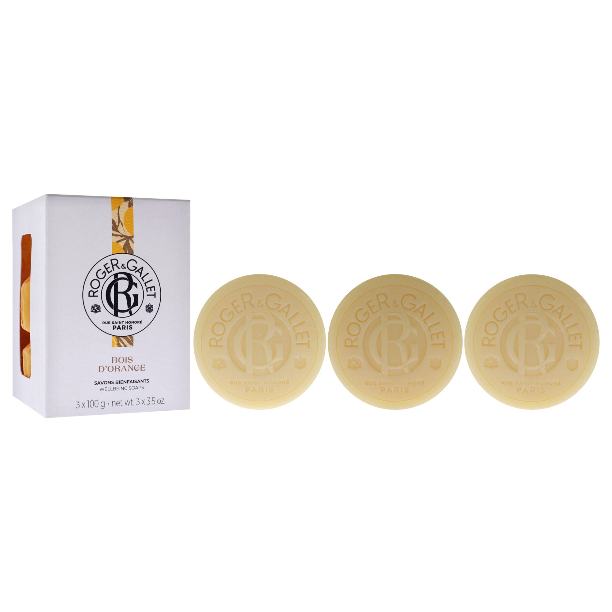 Wellbeing Soap Set - Orange Wood by Roger & Gallet for Unisex - 3 x 3.5 oz Soap, , alternate image number 6