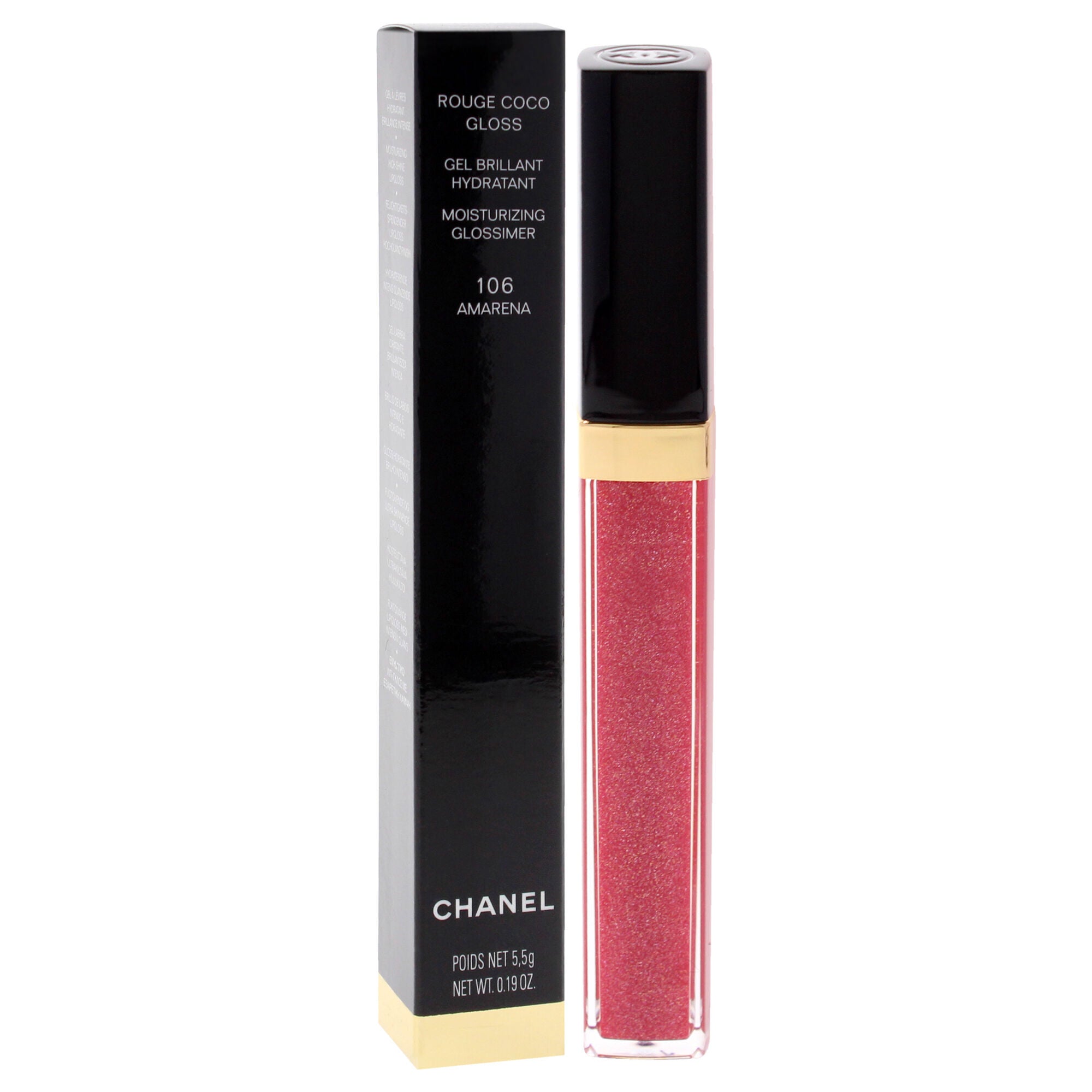 Rouge Coco Gloss Moisturizing Glossimer - 106 Amarena by Chanel for Women - 0.19 oz Lip Gloss, See Description, alternate image number 1