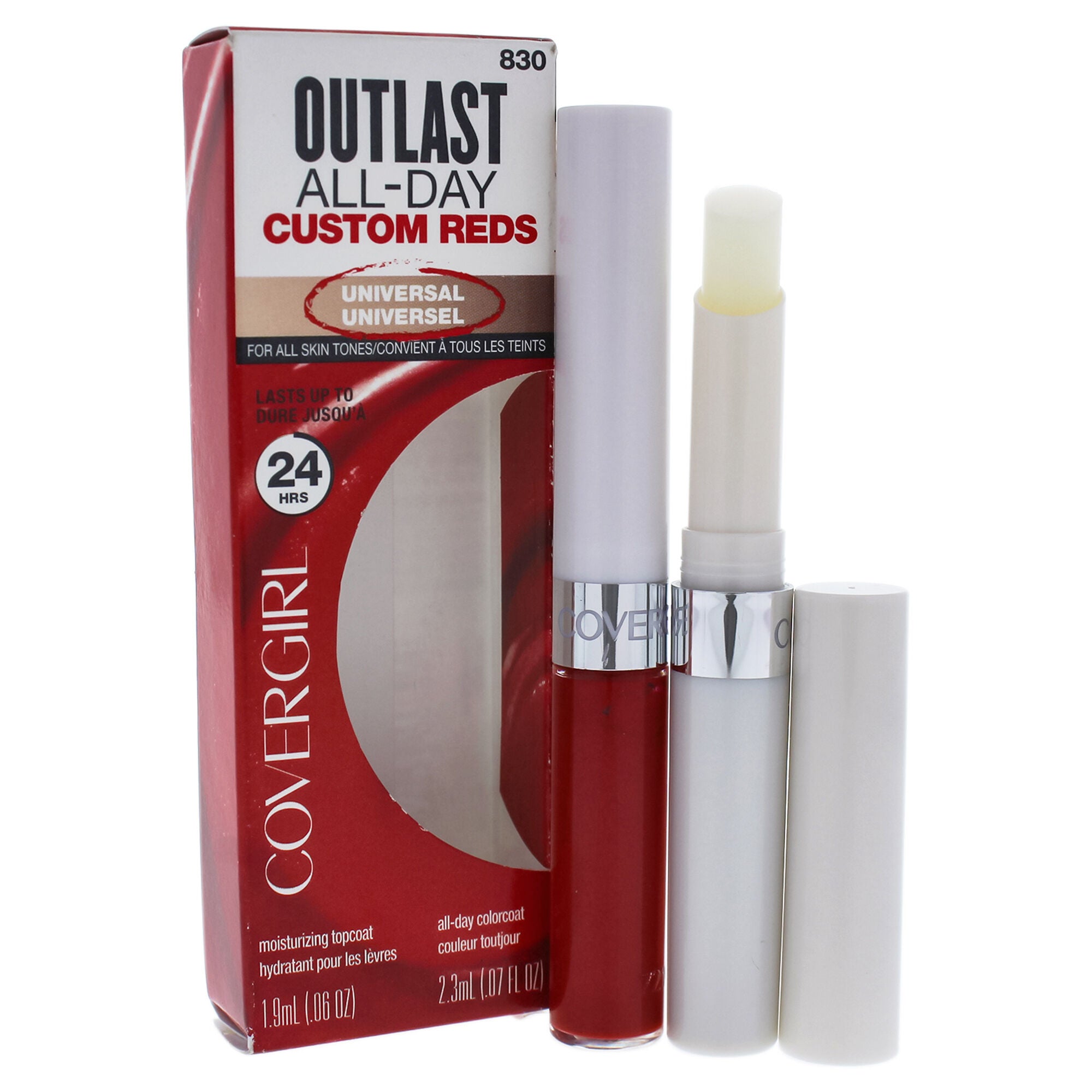 Outlast All Day Custom Reds Lipcolor - 830 Your Classic Red by CoverGirl for Women - 0.13 oz Lip Color, See Description, hi-res image number 0