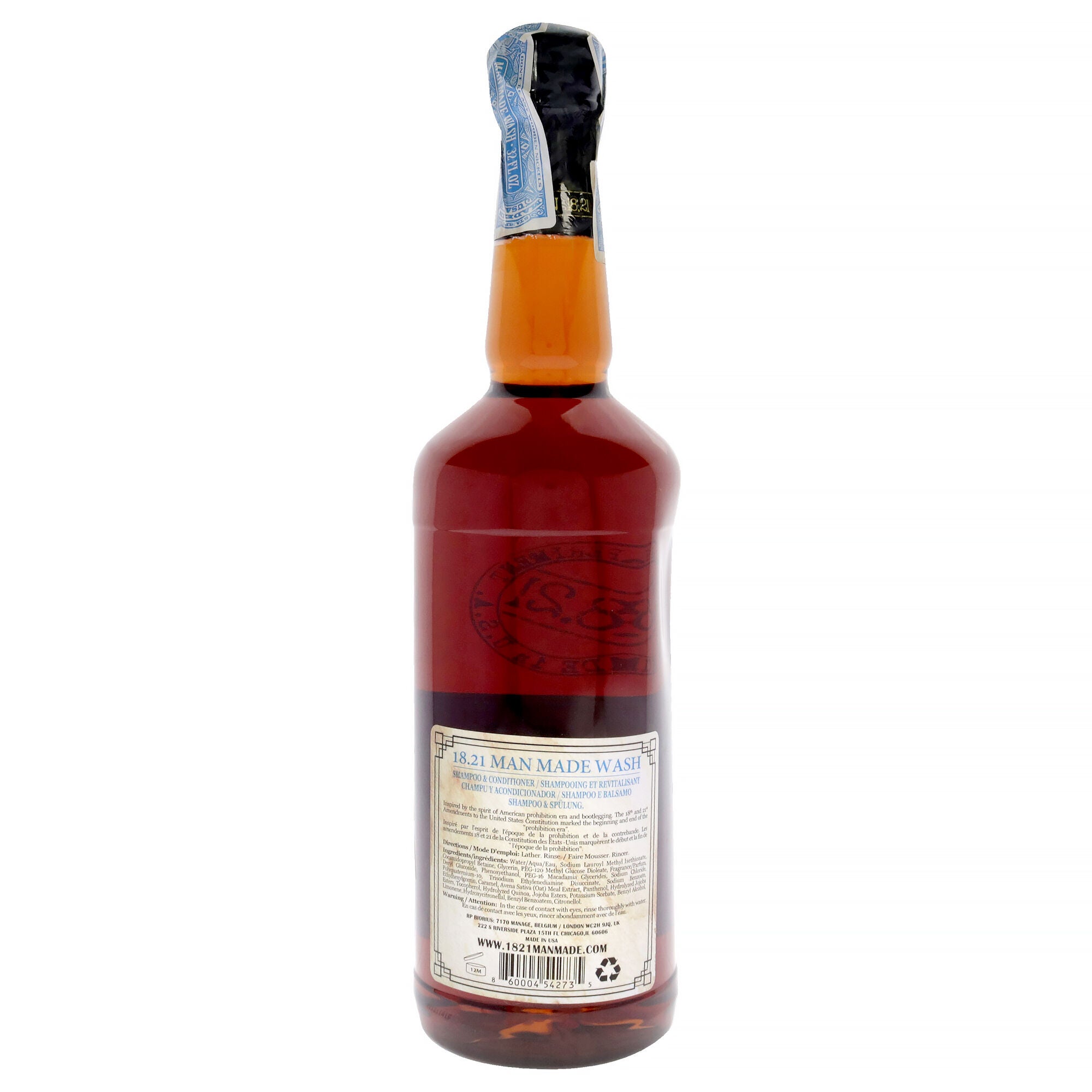 Man Made Wash - Absolute Mahogany by 18.21 Man Made for Men - 32 oz 3-In-1 Shampoo, Conditioner and Body Wash, See Description, alternate image number 2