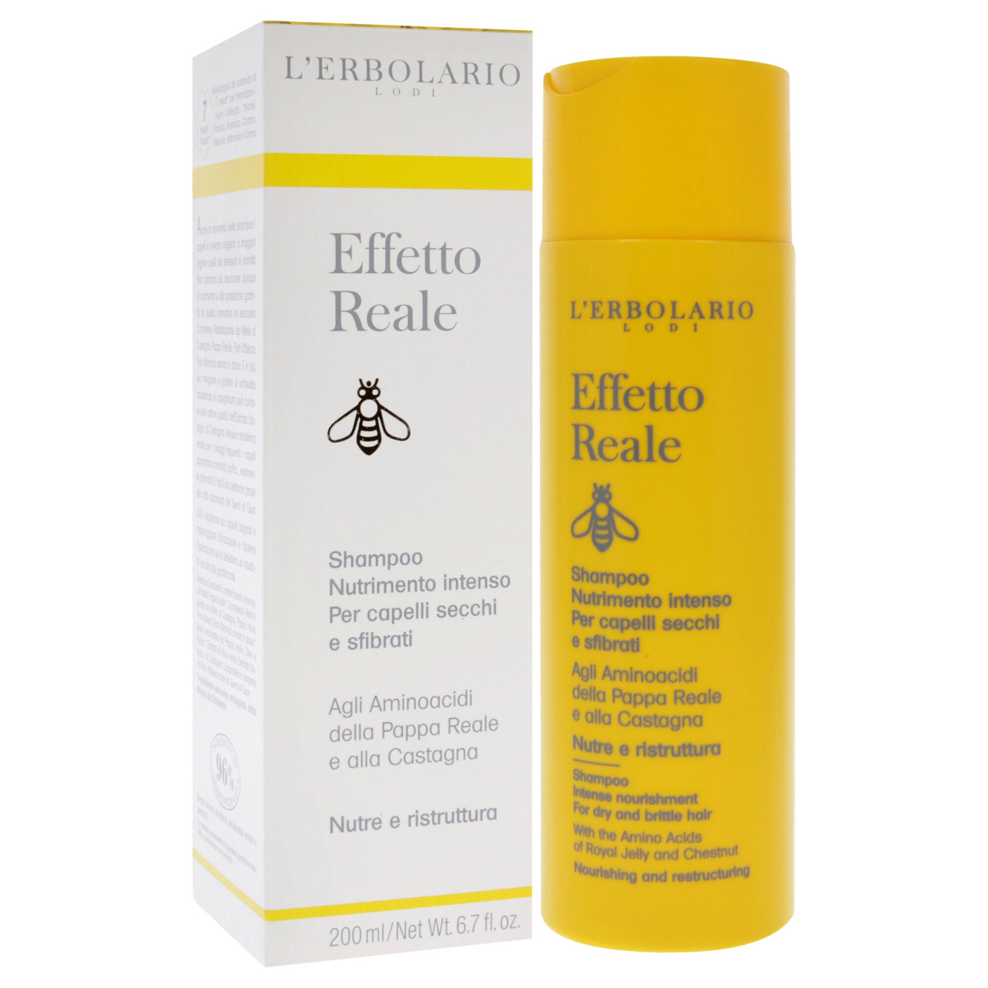 Effetto Reale Intense Nourishment Shampoo by LErbolario for Unisex - 6.7 oz Shampoo, See Description, alternate image number 2