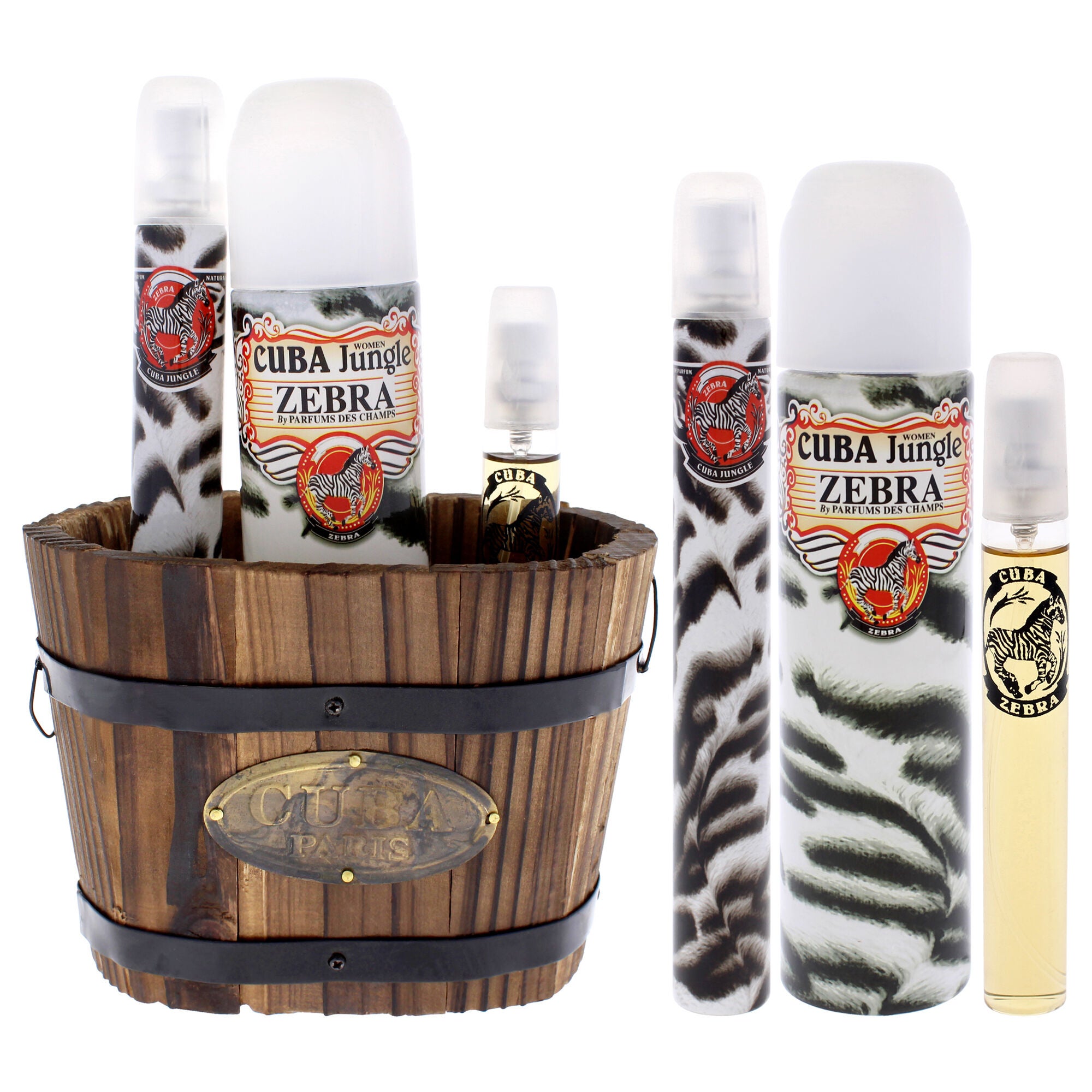 Cuba Jungle Zebra by Cuba for Women - 3 Pc Gift Set 3.3oz EDP Spray, 1.17oz EDP Spray, 0.5oz EDP Spray, See Description, hi-res image number 0