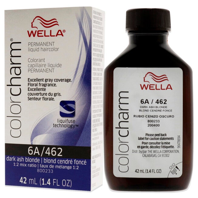 Color Charm Permanent Liquid Haircolor - 462 6A Dark Ash Blonde by Wella for Unisex - 1.4 oz Hair Color, , alternate image number 7