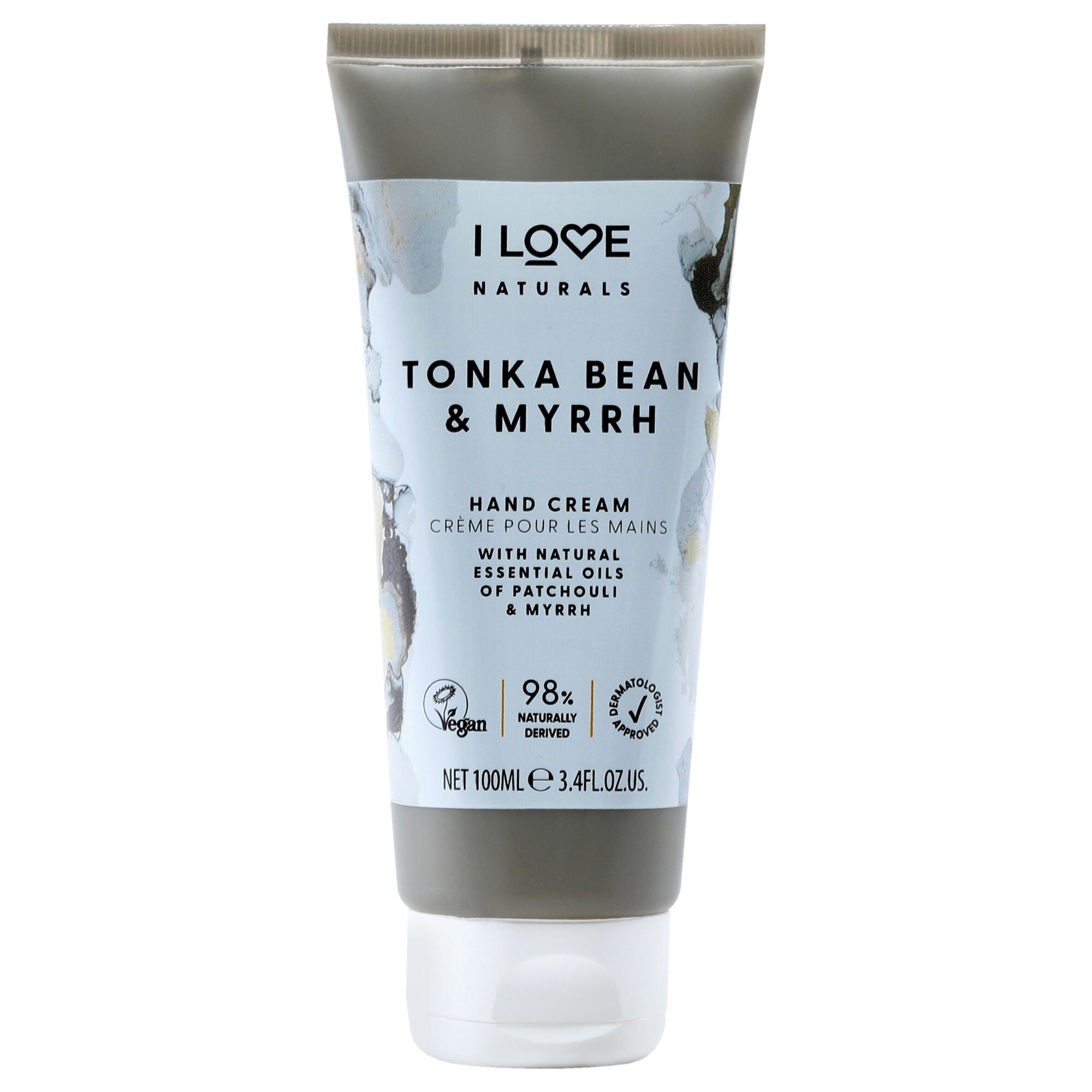 Naturals Hand Cream - Tonka Bean and Myrrh by I Love Cosmetics for Women - 3.4 oz Cream, See Description, hi-res image number 0