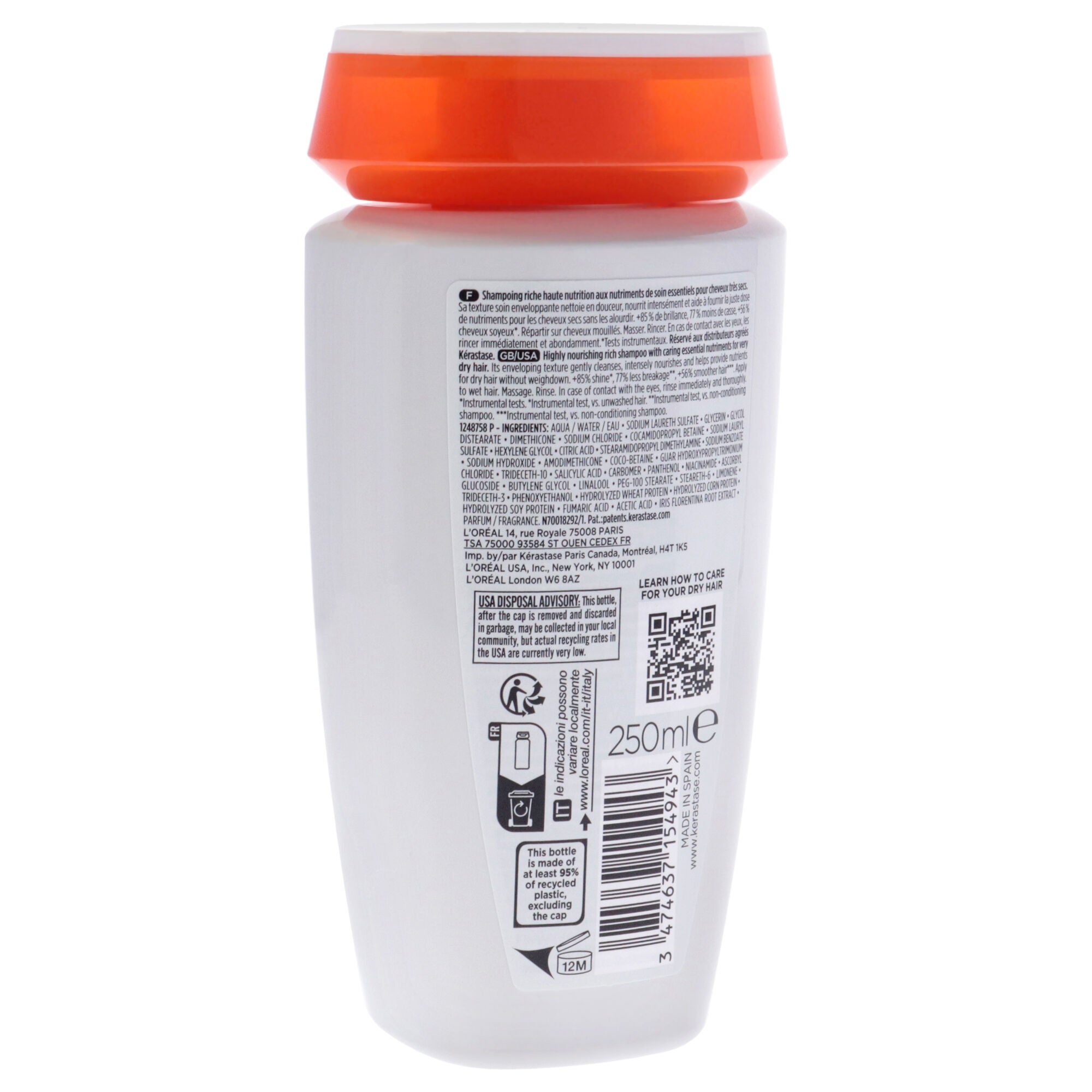 Nutritive High Nutrition Rich Shampoo by Kerastase for Unisex - 8.5 oz Shampoo, See Description, alternate image number 2