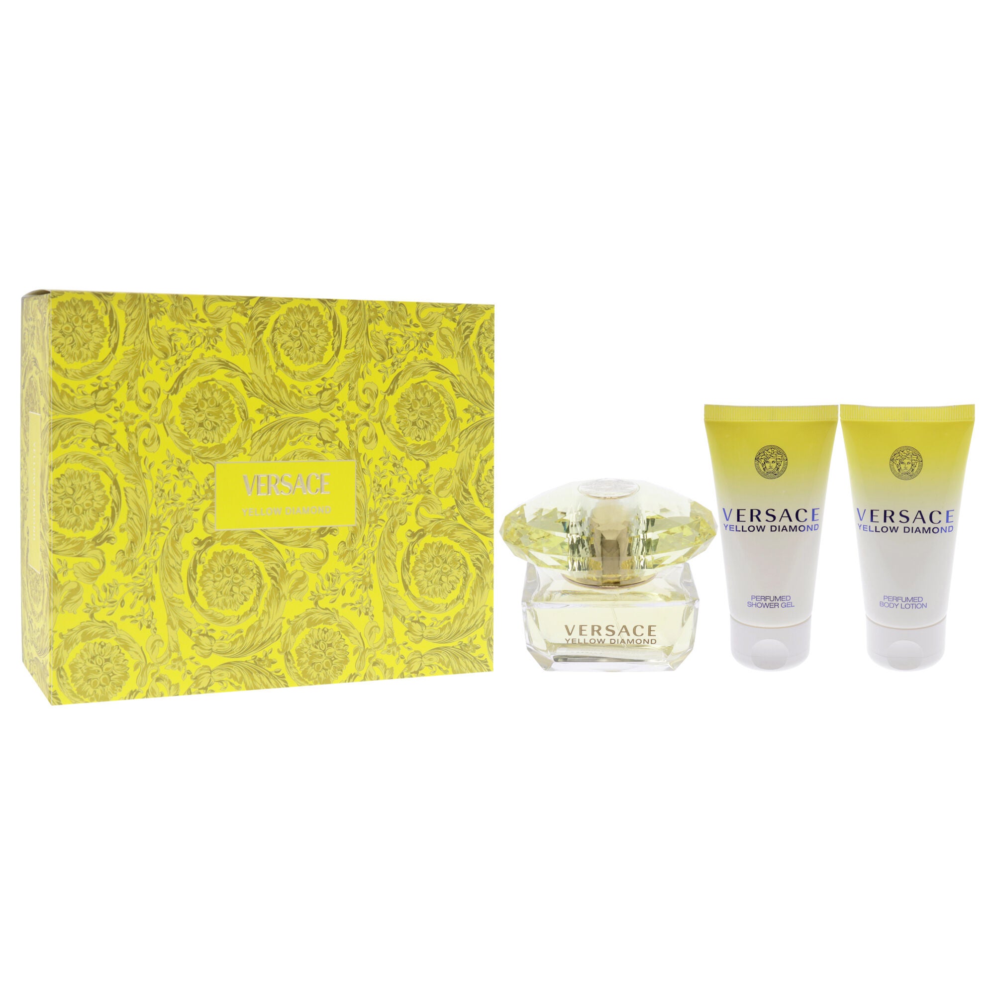 Versace Yellow Diamond by Versace for Women - 3 Pc Gift Set 1.7oz EDT Spray, 1.7oz Perfumed Shower Gel, 1.7oz Perfumed Body Lotion, See Description, alternate image number 2