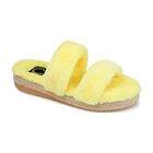 Women's Faux Fur Relaxx Slipper, Yellow, hi-res image number 0