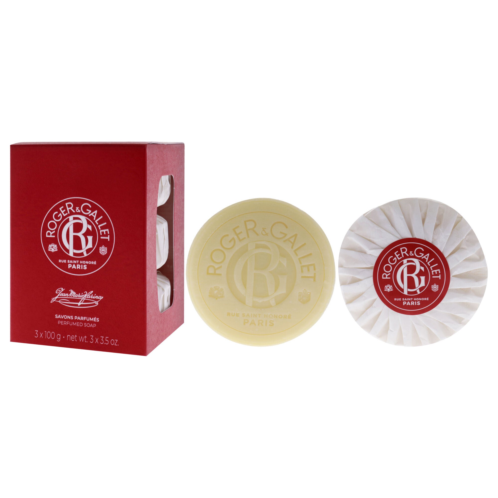 Jean Marie Farina Perfumed Soap Set by Roger & Gallet for Unisex - 3 x 3.5 oz Soap, See Description, alternate image number 2