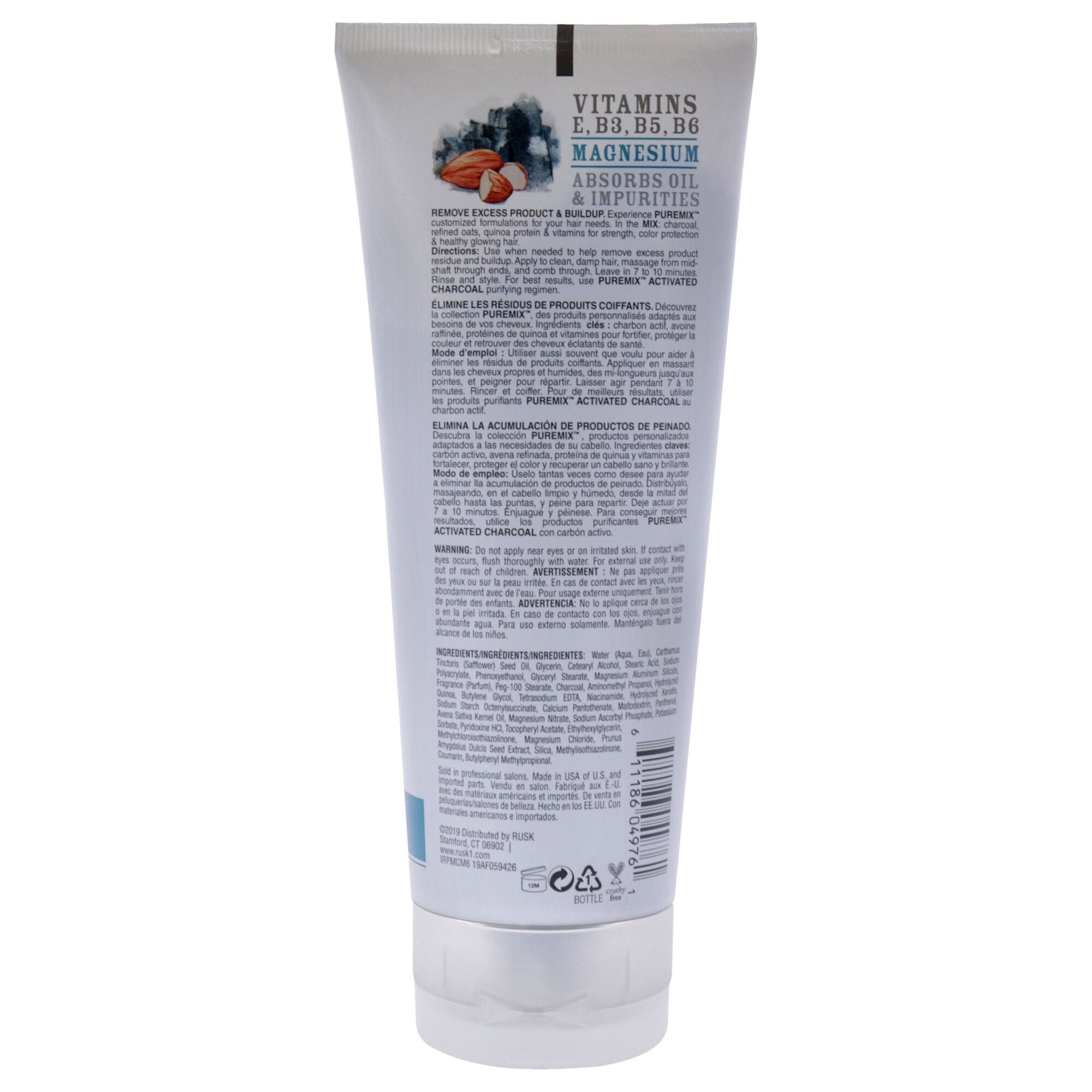 Puremix Activated Charcoal Purifying Mask by Rusk for Unisex - 6 oz Masque, See Description, alternate image number 2