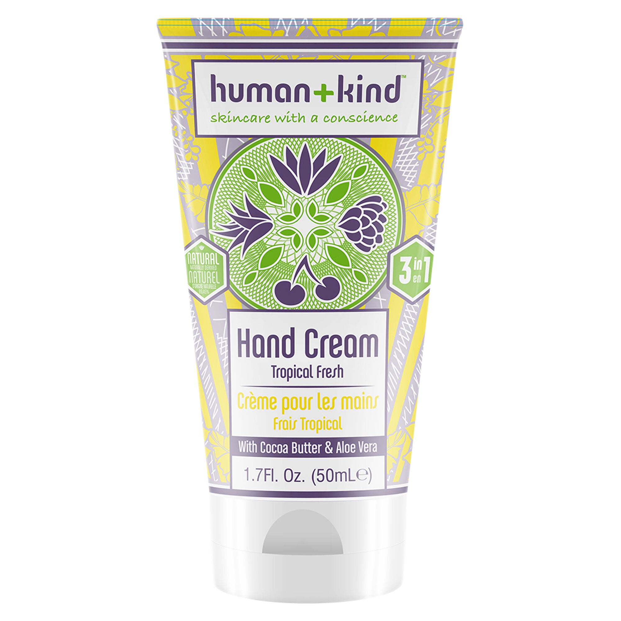 Hand Cream - Tropical Fresh by Human+Kind for Unisex - 1.7 oz Cream, See Description, alternate image number 1