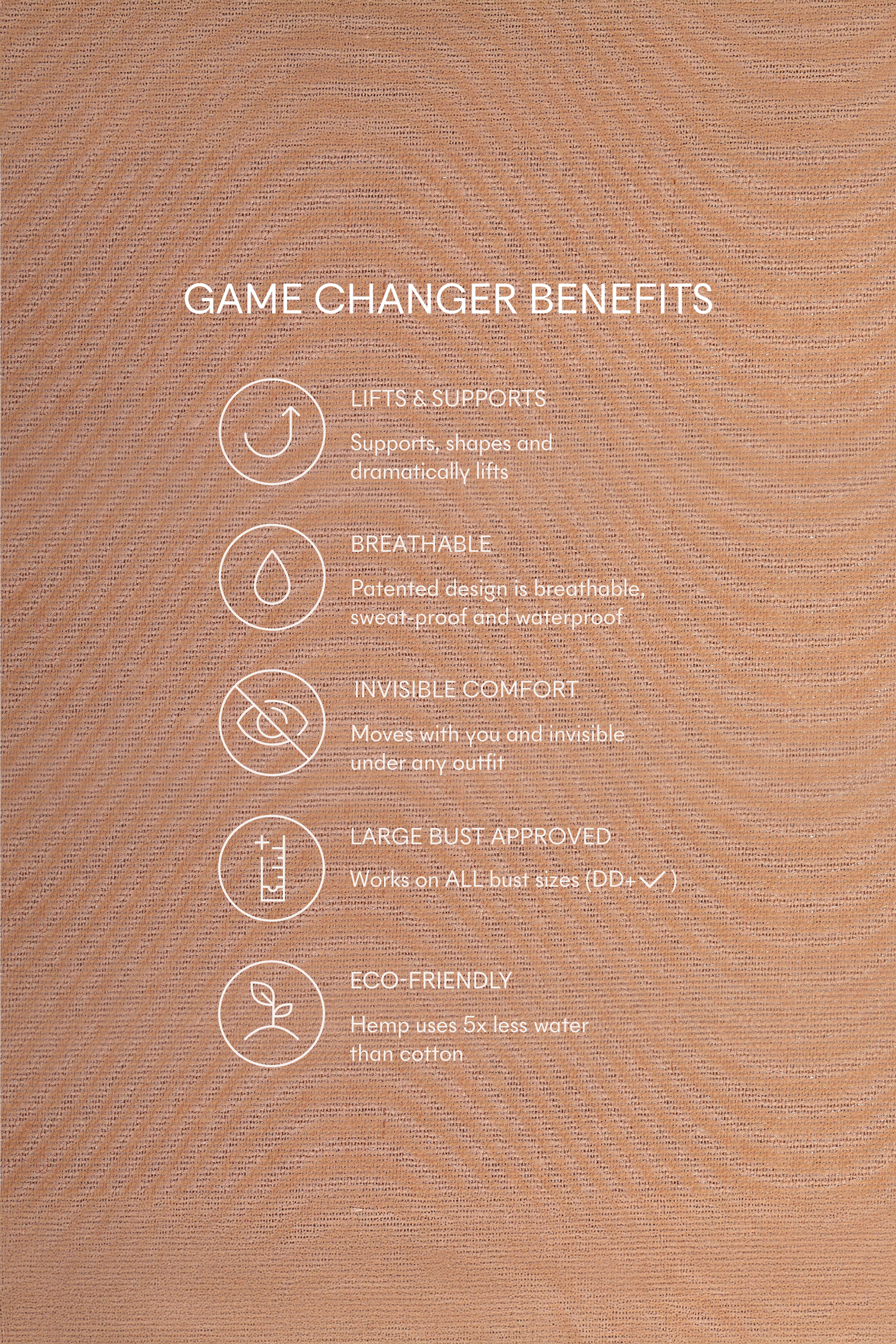 Game Changer Lift & Shape Adhesive Bra (4-pack), No 5 Soft Tan / Tan, alternate image number 2