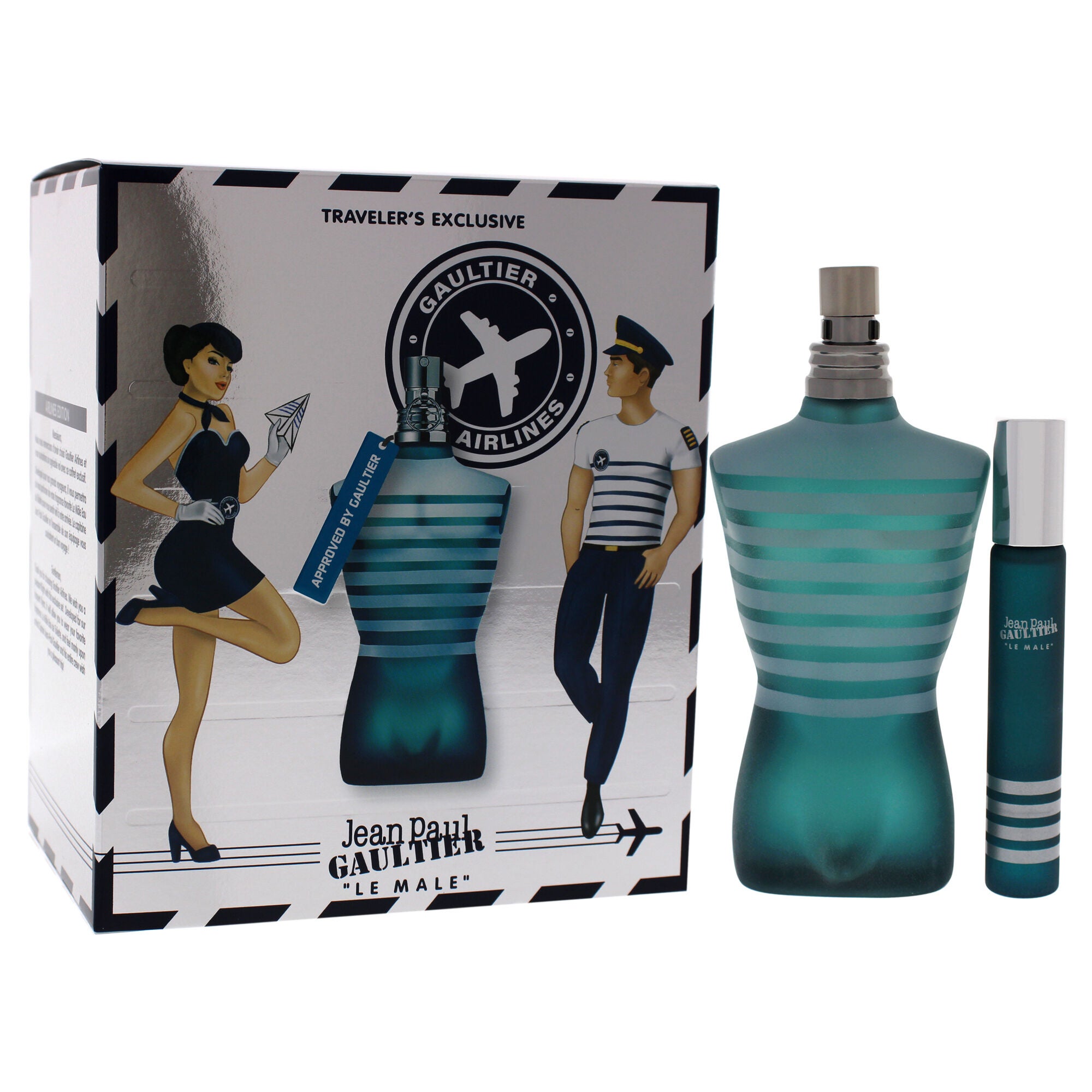 Le Male by Jean Paul Gaultier for Men - 2 Pc Gift Set 4.2oz EDT Spray, 0.68oz EDT Spray, Clear, alternate image number 2