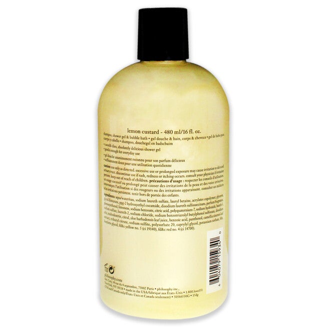 Lemon Custard Shampoo, Shower Gel and Bubble Bath by Philosophy for Women - 16 oz Shower Gel, NA, alternate image number null