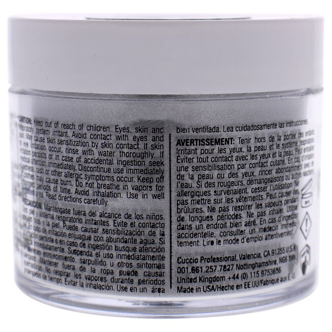 Pro Powder Polish Nail Colour Dip System - Silver with Silver Mica by Cuccio Colour for Women - 1.6 oz Nail Powder, See Description, alternate image number 2