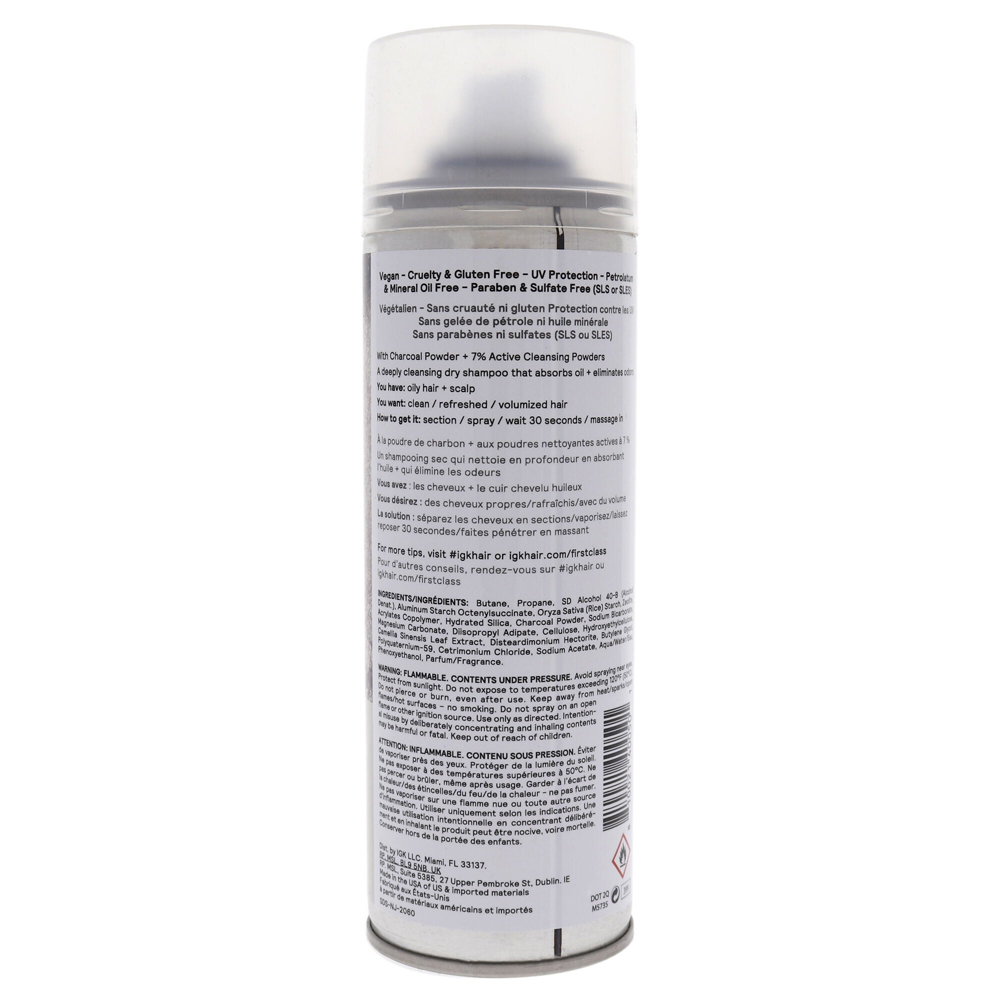 First Class Charcoal Detox Dry Shampoo by IGK for Unisex - 6.3 oz Dry Shampo, , alternate image number 3