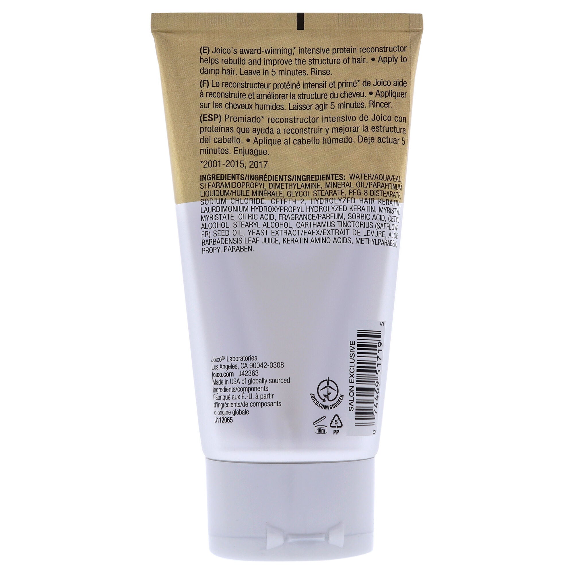 K-Pak Reconstructor Deep Penetrating Treatment by Joico for Unisex - 5.1 oz Treatment, See Description, alternate image number 2