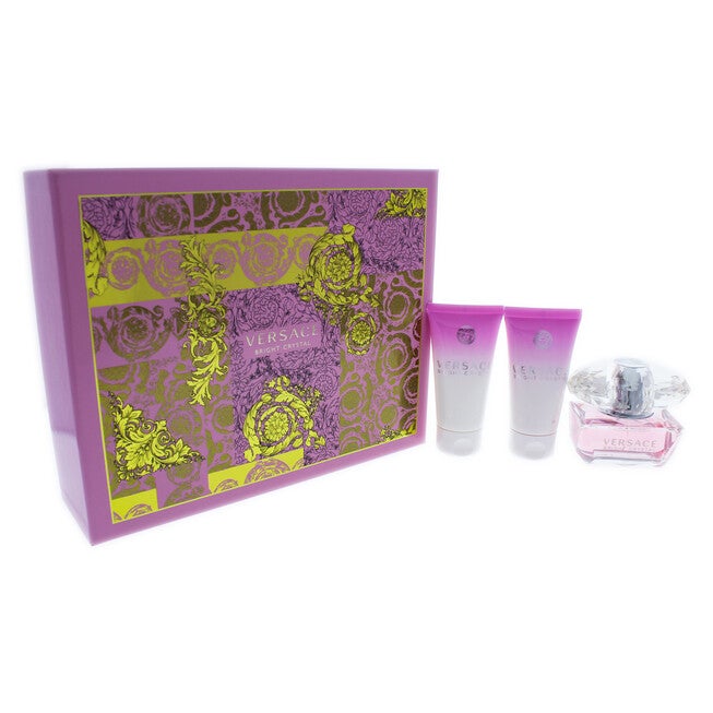 Versace Bright Crystal by Versace for Women - 3 Pc Gift Set 1.7oz EDT Spray, 1.7oz Perfumed Bath and Shower Gel, 1.7oz Body Lotion, , alternate image number null