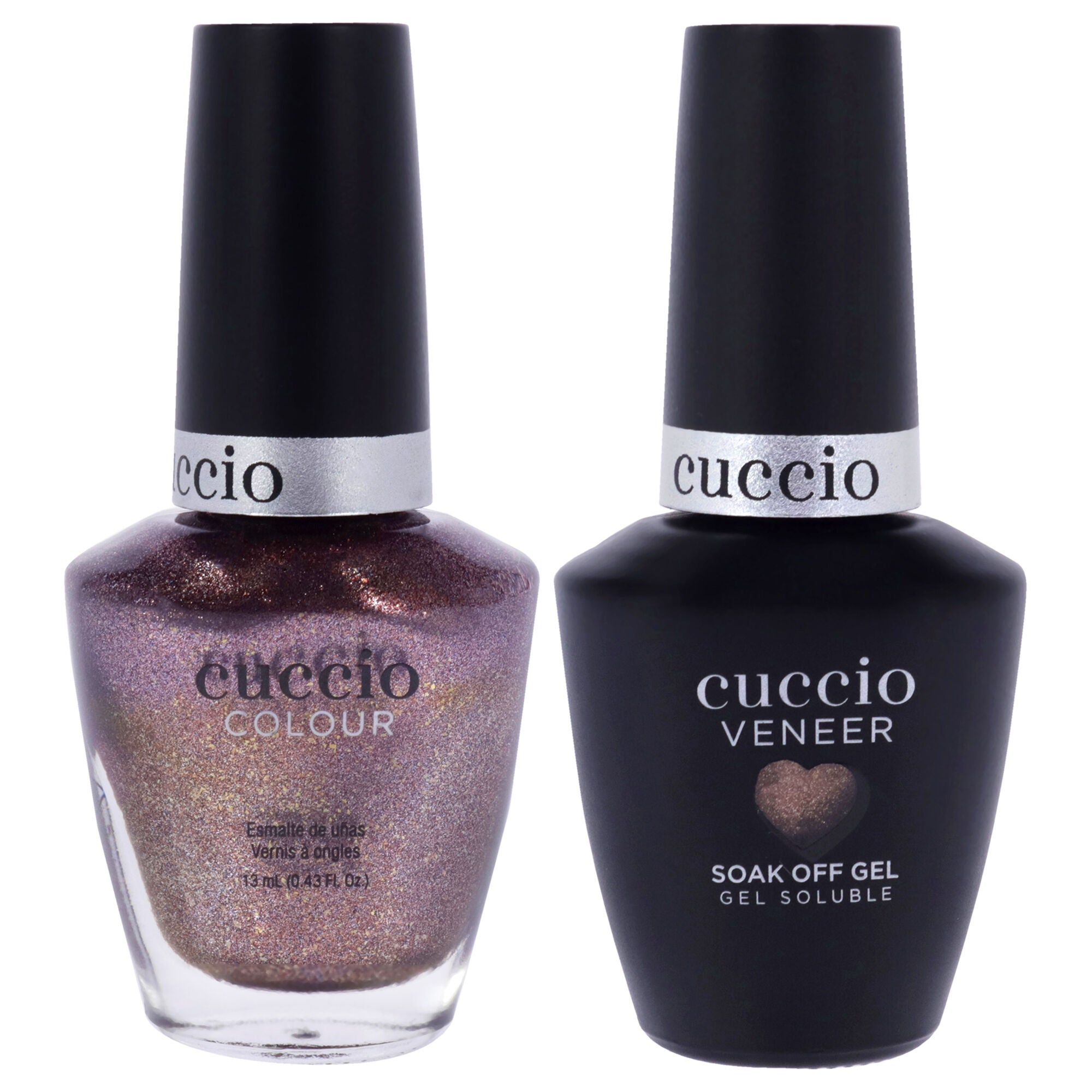 Match Makers Set - Coffe Tea or Me by Cuccio Colour for Women - 2 Pc 0.44oz Veneer Soak Of Gel Nail Polish, 0.43oz Colour Nail Polish, See Description, alternate image number 3