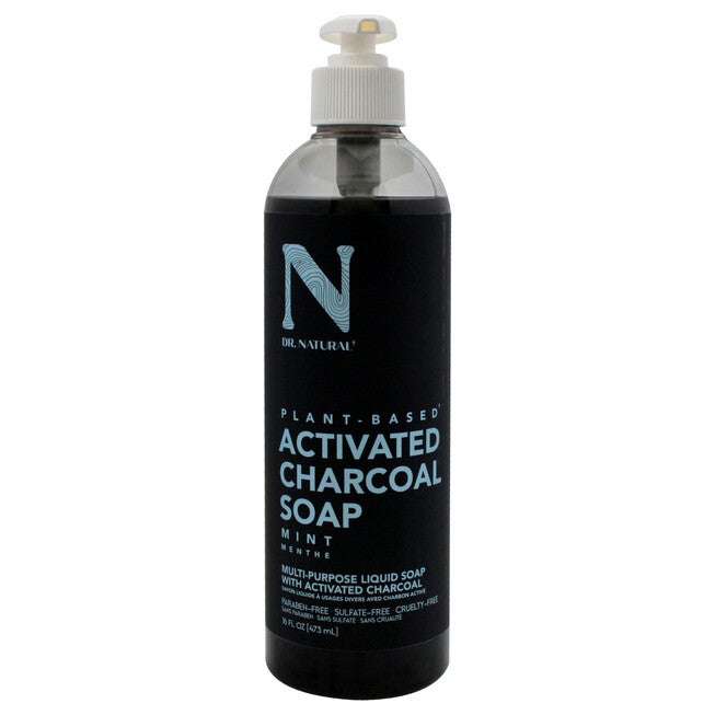 Activated Charcoal Liquid Soap - Mint by Dr. Natural for Unisex - 16 oz Soap, See Description, hi-res image number 0