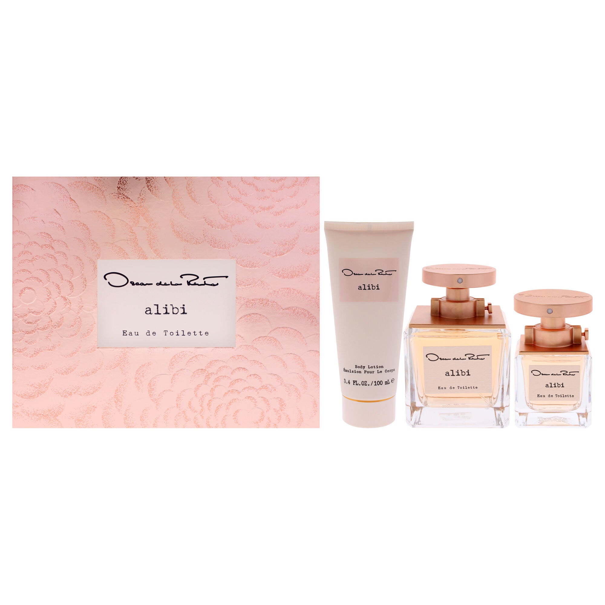 Alibi by Oscar De La Renta for Women - 3 Pc Gift Set 3.4oz EDT Spray, 1oz EDT Spray 3.4oz Body Lotion, See Description, hi-res image number 0