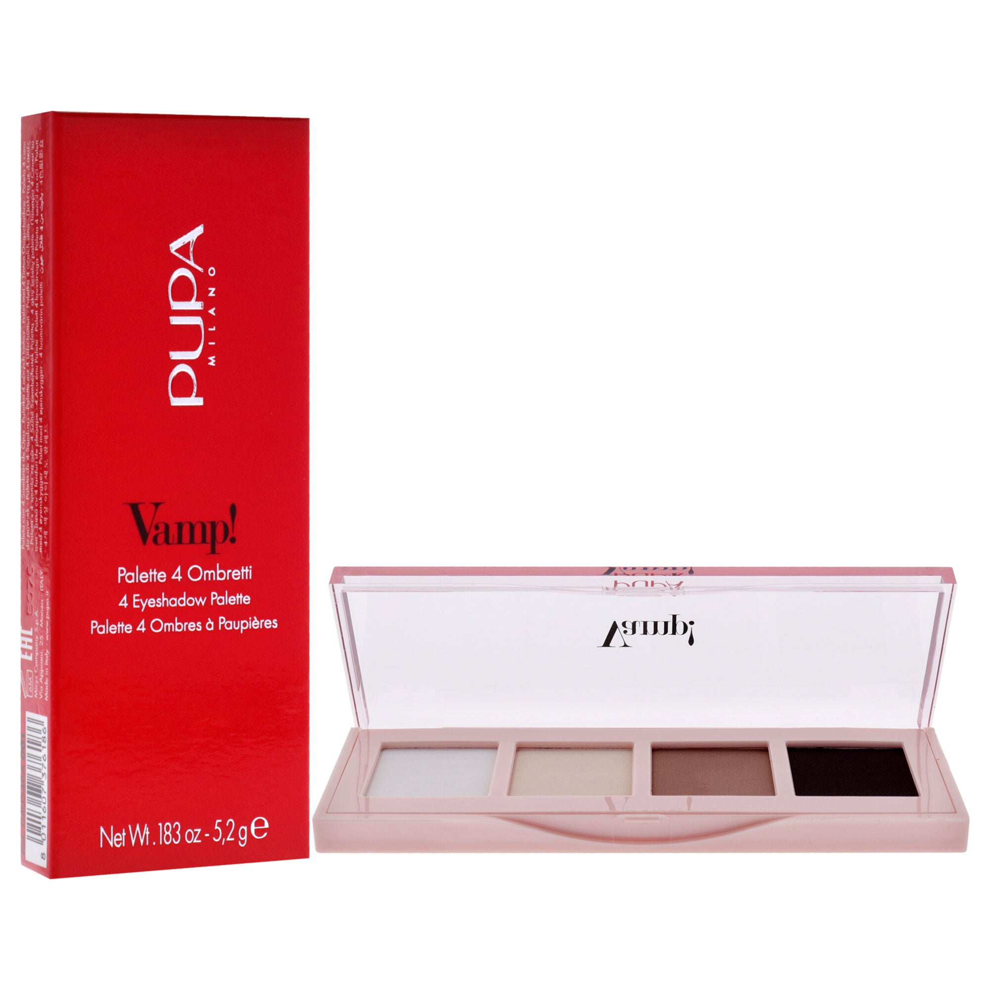 Vamp! 4 Eyeshadow Palette - 001 Natural Matt by Pupa Milano for Women - 0.183 oz Eye Shadow, See Description, alternate image number 2
